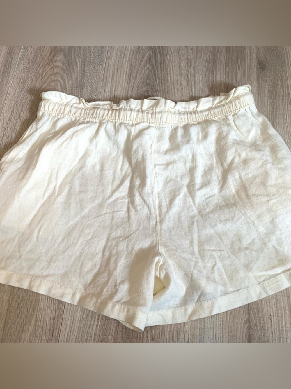 Hang Ten Cream Linen-Blend Drawstring Shorts - Picture 3 of 11